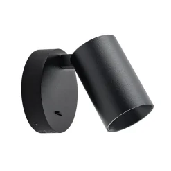 Deko-Light Væglamper|Væglamper > CAN TILT vægspot, sort, Ø 10 cm, metalkontakt USB