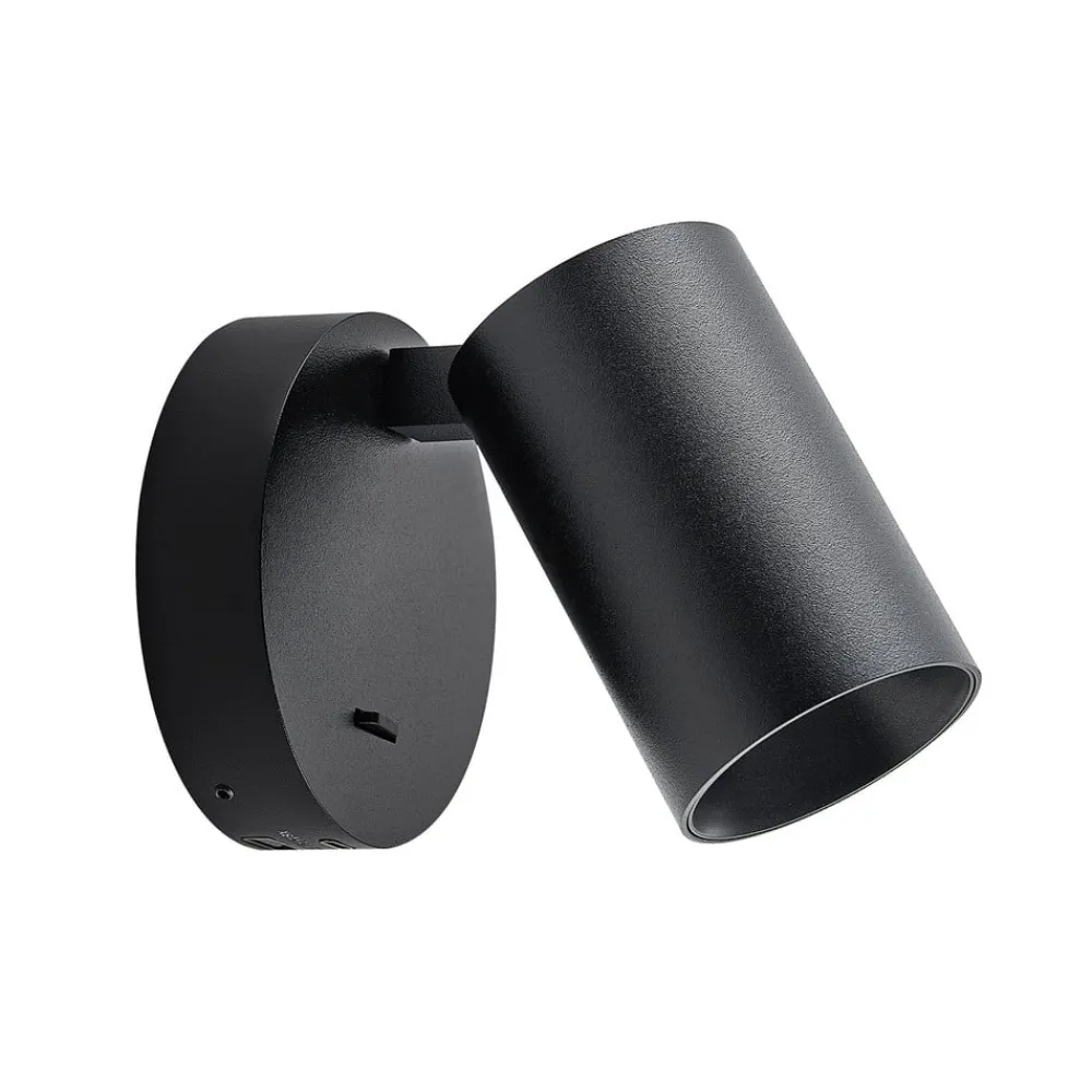Deko-Light Væglamper|Væglamper > CAN TILT vægspot, sort, Ø 10 cm, metalkontakt USB