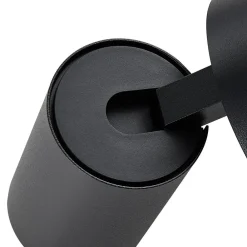 Deko-Light Væglamper|Væglamper > CAN TILT vægspot, sort, Ø 10 cm, metalkontakt USB