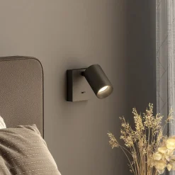 Væglamper ^ Deko-Light CAN TILT vægspot, sort, 10 x 10 cm, metal GU10 kontakt