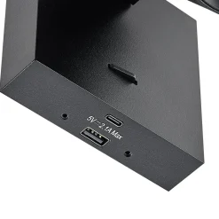 Deko-Light Væglamper|Væglamper > CAN TILT vægspot, sort, 10 x 10 cm, metal, USB-kontakt
