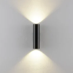 Deko-Light Væglamper|Væglamper > CAN væglampe, sort, 2 lyskilder, højde 22 cm, metal, GU10