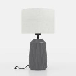 EGLO Bordlamper > Capalbio bordlampe, grå fod/natur skærm