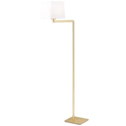 ORION Gulvlamper|Gulvlamper > Carlton tekstilgulvlampe, mat messing