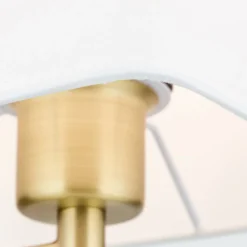 ORION Gulvlamper|Gulvlamper > Carlton tekstilgulvlampe, mat messing
