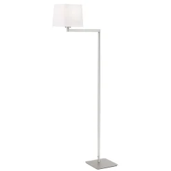 Gulvlamper ^ ORION Carlton tekstilgulvlampe, mat nikkel