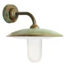 Moretti Luce Væglamper > Casale udendørs væglampe, antik messing, opal glas