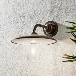 Moretti Luce Væglamper > Casale udendørs væglampe, antik kobber klart glas