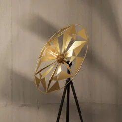 EGLO Gulvlamper > Castanuelo gulvlampe, sort/guld