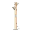 EGLO Gulvlamper|Gulvlamper > Cawton gulvlampe, højde 134,5 cm, stål/brun, 2 lyskilder i stål