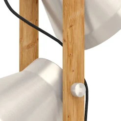 EGLO Gulvlamper|Gulvlamper > Cawton gulvlampe, højde 134,5 cm, stål/brun, 2 lyskilder i stål