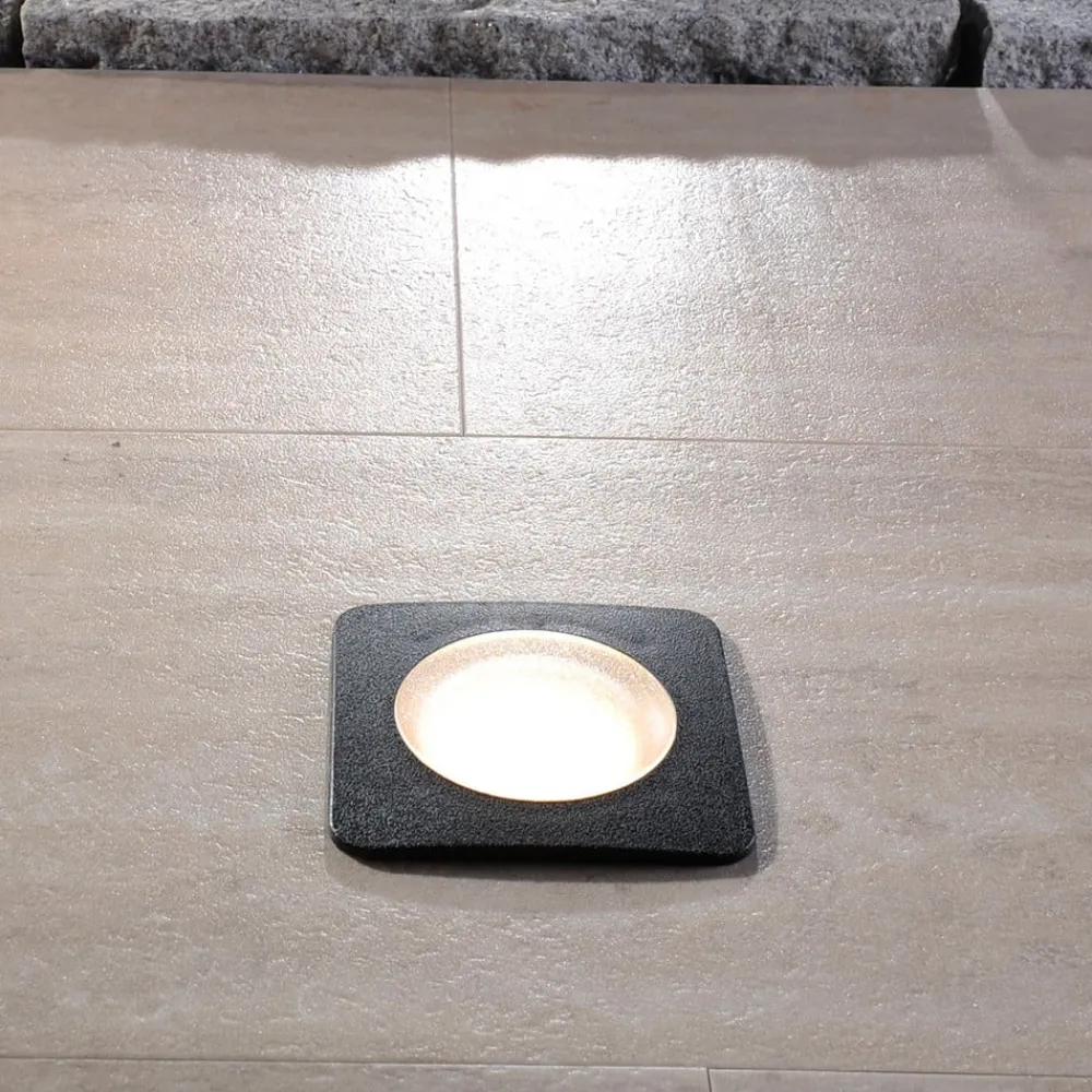 Nedgravet Udebelysning|Udendørs Spot ^ Fumagalli Ceci 120-SQ LED-nedgravningsspot, sort, CCT