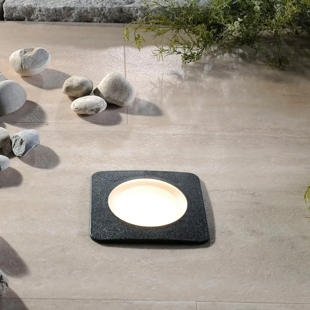 Nedgravet Udebelysning|Udendørs Spot ^ Fumagalli Ceci 120-SQ LED-nedgravningsspot, sort, CCT