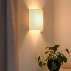 Væglamper|Væglamper ^ Duolla Celine væglampe, beige, stof, E27