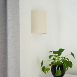 Væglamper|Væglamper ^ Duolla Celine væglampe, beige, stof, E27