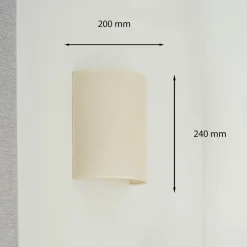 Væglamper|Væglamper ^ Duolla Celine væglampe, beige, stof, E27