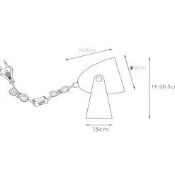 Lucide Arbejdsrum/Kontor|Bordlamper > Chago bordlampe i metal, hvid