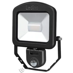 Ledino Væglampe Med Sensor|Udendørs Spot > Charlottenburg spotlight sensor sort 3.000K 20W