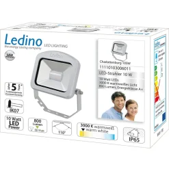 Udendørs Spot ^ Ledino Charlottenburg udendørs LED-spot sølv 10W 3.000K