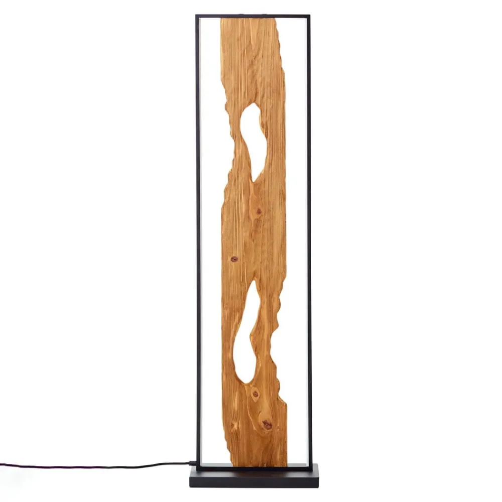 Gulvlamper|Gulvlamper ^ Brilliant Chaumont LED-gulvlampe af træ