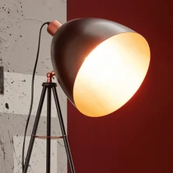 EGLO Gulvlamper|Gulvlamper > Chester gulvlampe, sort, kobber