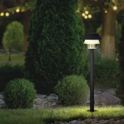 Gadebelysning ^ EGLO Chiappera vejlampe med dobbelt skærm