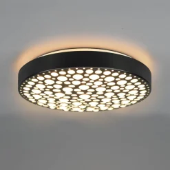 Loftlamper ^ Reality Leuchten Chizu LED-loftlampe Ø 40,5cm kan dæmpes RGB sort
