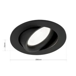 Loftlamper|Indbygningsspots ^ ORION Choice indbygningsspot aluminium, kan roteres sort