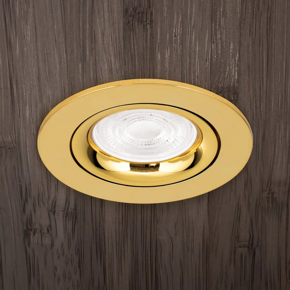 Loftlamper|Loftlamper ^ ORION Choice indbygningsspot aluminium, kan roteres guld