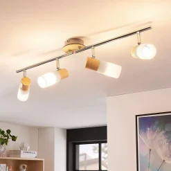Lindby Loftlamper|Loftlamper > Christoph LED-træspot, 4 lyskilder