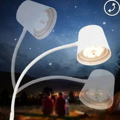 Briloner Gulvlamper|Gulvlamper > Cielo LED-gulvlampe, hvid, touchdæmper, USB-kabel