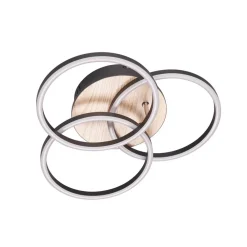 Reality Leuchten Loftlamper|Loftlamper > Circle LED-loftlampe 3 lysk fjernbetjening træ