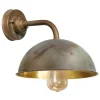 Moretti Luce Væglamper|Væglamper > Circle væglampe, antik/poleret messing, dybd. 31cm