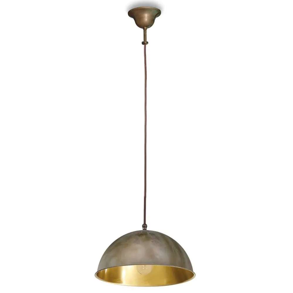 Moretti Luce Pendellamper > Cirkel hængelampe gylden/antik messing, Ø 20cm