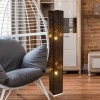 Globo Gulvlamper|Gulvlamper > Clarke gulvlampe, sort/guld blad, højde 118 cm, stof