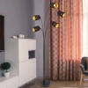 Gulvlamper ^ Globo Clarke gulvlampe, sort/guld, 5 lyskilder