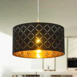 Globo Pendellamper > Clark pendel, sort/guldfarvet, Ø 40 cm