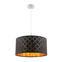 Globo Pendellamper > Clark pendel, sort/guldfarvet, Ø 40 cm