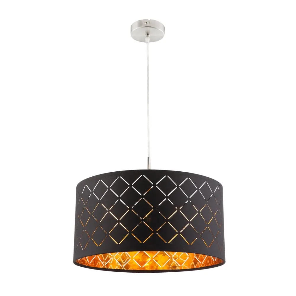 Globo Pendellamper > Clark pendel, sort/guldfarvet, Ø 40 cm