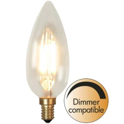 STAR TRADING Dæmpbar Led-Pære > C45 LED-kertepære E14 3 W 2.200 K 260 lumen dæmpes