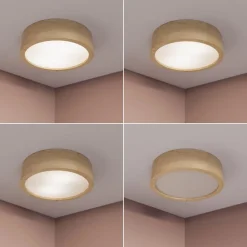 TEMAR LIGHTING Loftlamper|Loftlamper > Cleo loftlampe, Ø 28 cm, 2 lyskilder, egetræ, E27