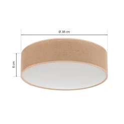 TEMAR LIGHTING Gang|Loftlamper > Cleo loftlampe, Ø 38 cm, 3 lyskilder, egetræ, E27
