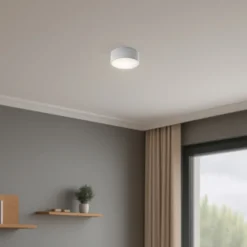 TEMAR LIGHTING Loftlamper > Cleo 200 loftlampe, grå, sensor, IP20, Ø 20 cm, E27