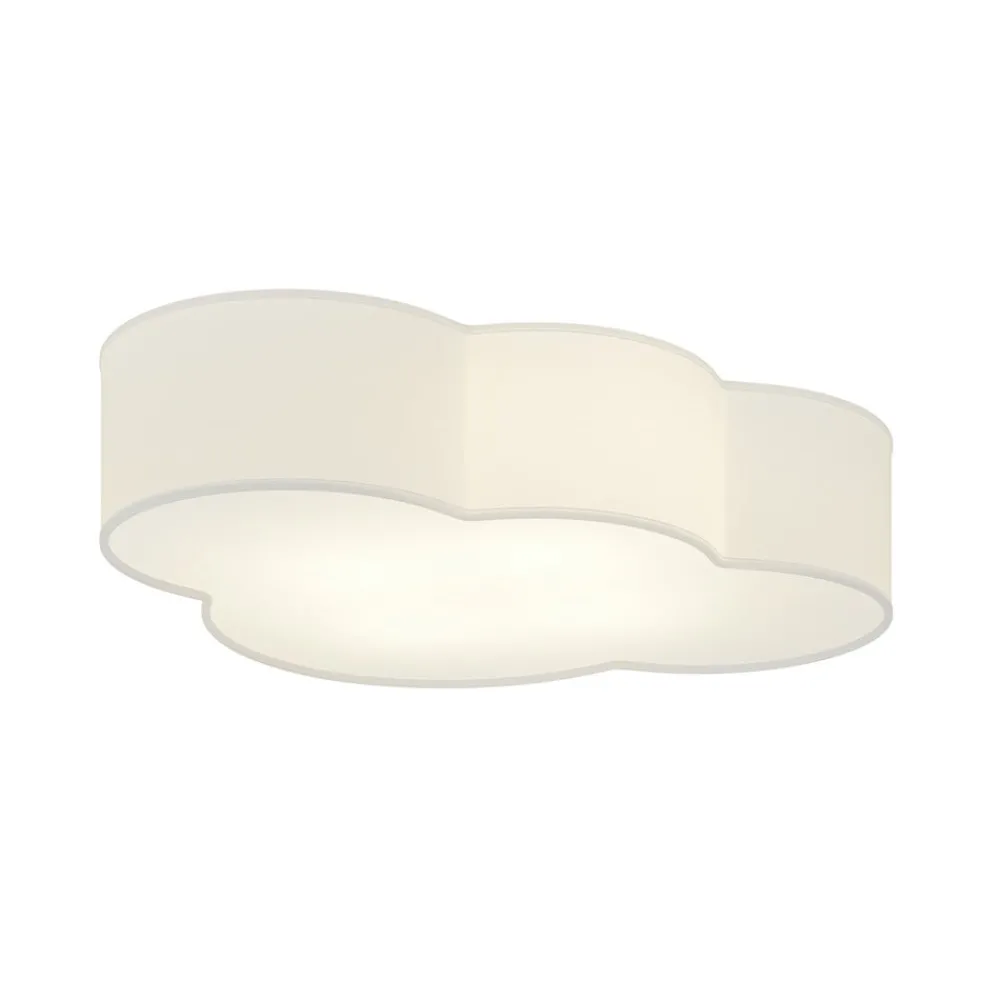 Gang|Loftlamper ^ TK Lighting Cloud loftlampe, hvid, tekstil, længde 62 cm, E27, 4 lyskilder.