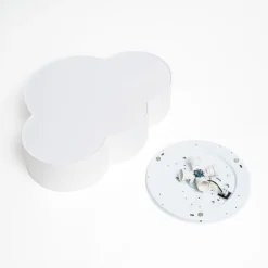 Gang|Loftlamper ^ TK Lighting Cloud loftlampe, hvid, tekstil, længde 62 cm, E27, 4 lyskilder.