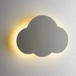 Væglamper ^ TK Lighting Cloud væglampe, beige, stål, indirekte lys, 38 x 27 cm