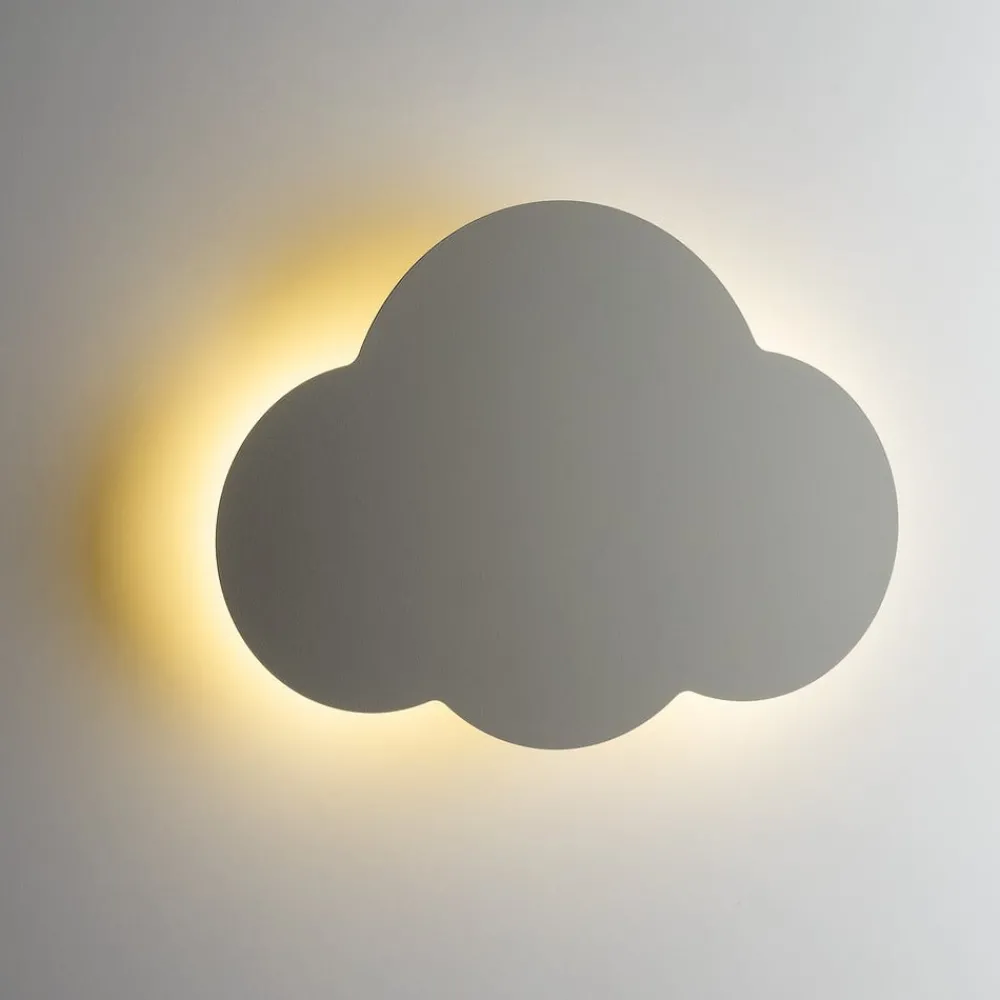 Væglamper ^ TK Lighting Cloud væglampe, beige, stål, indirekte lys, 38 x 27 cm