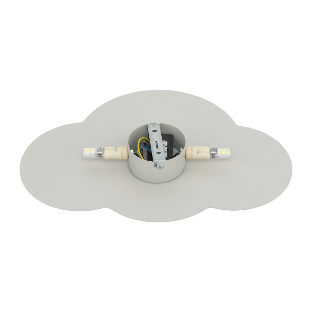 Væglamper ^ TK Lighting Cloud væglampe, beige, stål, indirekte lys, 38 x 27 cm