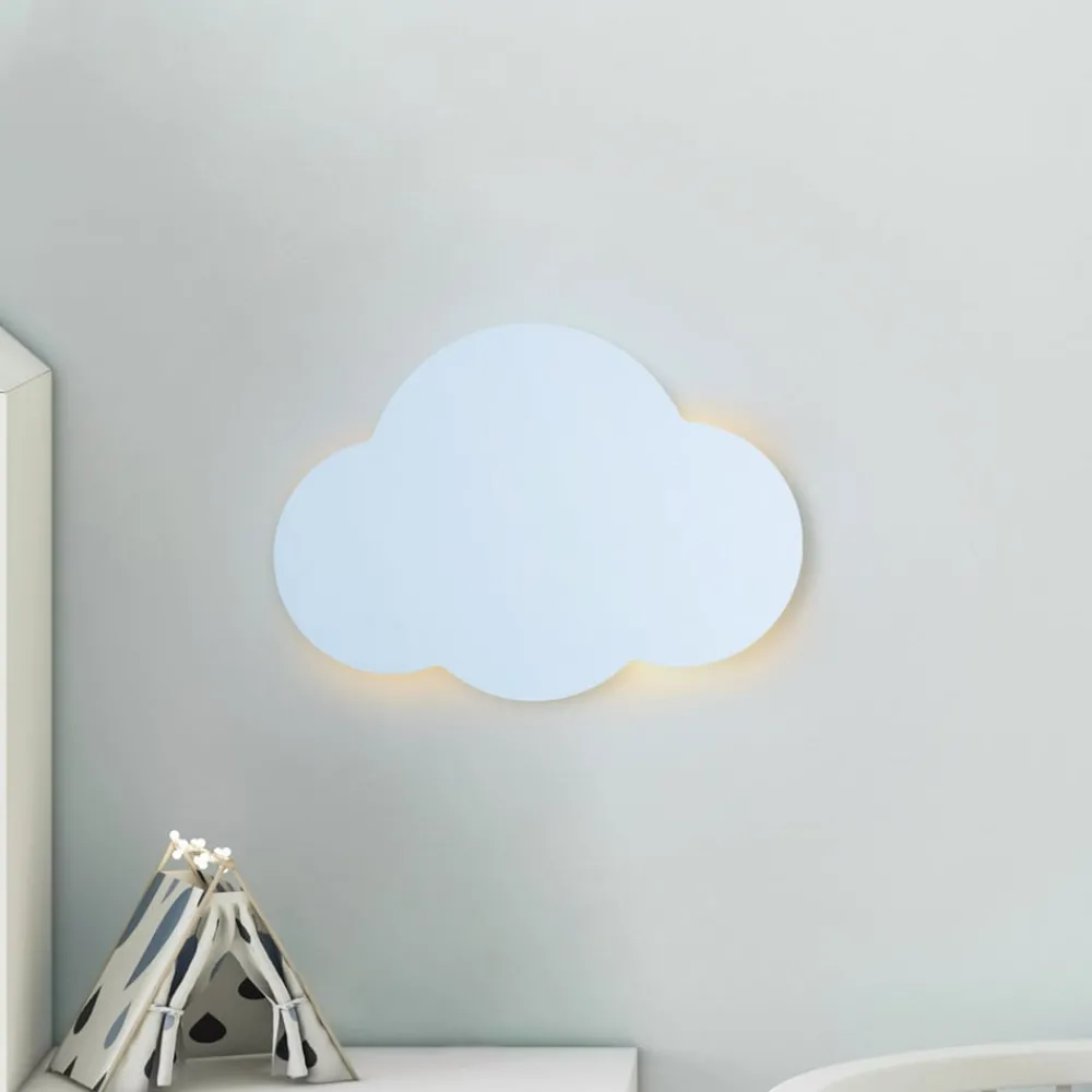 TK Lighting Væglamper|Væglamper > Cloud væglampe, blå, stål, indirekte lys, 38 x 27 cm