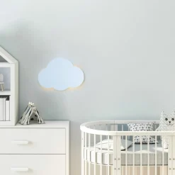 TK Lighting Væglamper|Væglamper > Cloud væglampe, blå, stål, indirekte lys, 38 x 27 cm
